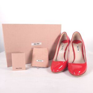 MIU MIU PATENT LEATHER ITALY🇮🇹MADE 518277 VERENICE LACCA‎ Heels Pumps Size 38